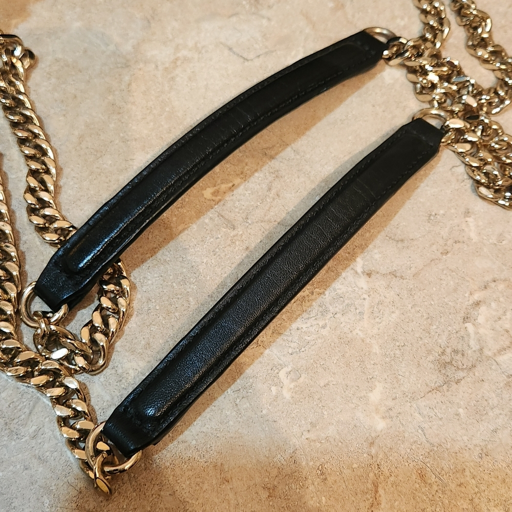 Coach Vintage Black Ranger Leather Crossbody Bag With Gold Chain 🔥🔥 - Picture 8 of 16